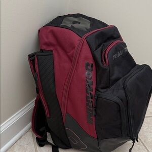 Black, Red and gray Demarini softball Bag/Backpack very good condition